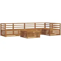 vidaXL Outdoor-Sofagarnitur 6 Stk. Natur