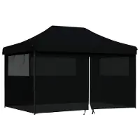 Syfax Party-Zelt Schwarz 292 x 440 x 315 cm Oxford-Stoff