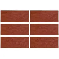 Syfax Gehwegstein 6 pcs Rot 60,5 x 25 x 2 cm Gummi
