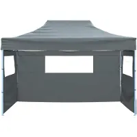 vidaXL Party-Zelt Anthrazit 280 x 410 x 315 cm Oxford-Stoff
