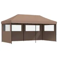 Syfax Party-Zelt Braun 292 x 580 x 315 cm Oxford-Stoff