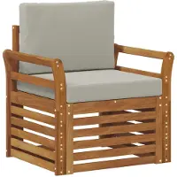 Syfax Outdoor-Sofa Massives Akazienholz und Polyester Natur