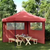 vidaXL "Neues Produkt" Party-Zelt - CLORIS - Pavillon - Bordeauxrot 292x292x315 cm Oxford-Stoff - Pavillons & Partyzelte V2770