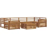 vidaXL Outdoor-Sofagarnitur 7 pcs Natur Massivholz Akazie