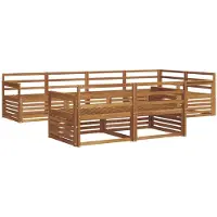 vidaXL Outdoor-Sofagarnitur 7 Stk. Natur Massivholz Akazie