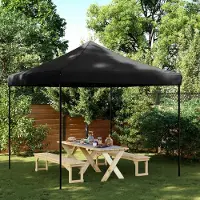 vidaXL "Neues Produkt" Party-Zelt - CLORIS - Pavillon - Schwarz 292x292x315 cm Oxford-Stoff - Pavillons & Partyzelte V2766