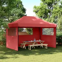 vidaXL "Neues Produkt" Party-Zelt - CLORIS - Pavillon - Bordeauxrot 279x410x315 cm Oxford-Stoff - Pavillons & Partyzelte V2786