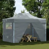 vidaXL "Seasonal Sale"Party-Zelt 1 PC Wasserdicht - CLORIS - Gartenpavillon/Gartenzelt - Anthrazit 280x410x315 cm Oxford-Stoff - Pavillons & Partyzelte DEMöbel981559