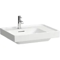Laufen MEDA Waschtisch, unterbaufähig, Ablage rechts, 600x460mm, 1 Hahnloch, mit Überlauf, H8171110001041, Farbe: Weiß