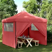 vidaXL "Neues Produkt" Party-Zelt - CLORIS - Pavillon - Bordeauxrot 292x292x315 cm Oxford-Stoff - Pavillons & Partyzelte V2775