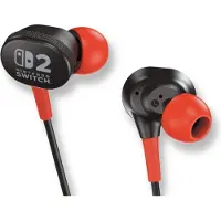Power A Wired Earbuds for Nintendo Switch 2, Kabelgebunden, Gaming, Kopfhörer, Schwarz, Rot