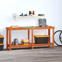 vidaXL "Seasonal Sale"Werkbank Wachsbraun 180x50x80 cm Massives Kiefernholz - Werkbänke DEMöbel835487