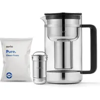 AARKE Purifier, Pitcher-Wasserfilter, 2,36 l, Edelstahl, Transparent