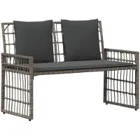 vidaXL Bank Outdoor Uni Grau und Dunkelgrau 116 x 55 x 82 cm