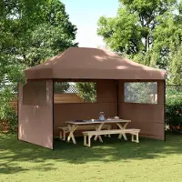vidaXL "Summerschlussverkauf "Party-Zelt 1 PC Wasserdicht - CLORIS - Gartenpavillon/Gartenzelt - Braun 279x410x315 cm Oxford-Stoff - Pavillons & Partyzelte DEMöbel252126