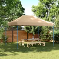 vidaXL "Neues Produkt" Party-Zelt - CLORIS - Pavillon - Beige 279x410x315 cm Oxford-Stoff - Pavillons & Partyzelte V2779