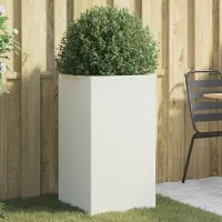 Prolenta Maison Exclusive - Pflanzkübel Weiß 42x38x75 cm Stahl