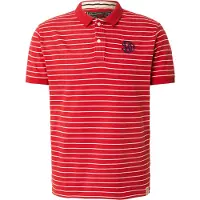 Superdry für Herren. M1110464A Vintage Stripe rotes Poloshirt (L), Lässig, Baumwolle, Kurzarm