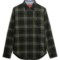 Superdry für Herren. M4011047A Grünes Holzfällerhemd (XXL), Lässig, Baumwolle, Langarm