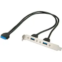 Lindy 33096, 0,4 m, 3.2 Gen 1 (3.1 Gen 1), DIP (20 pin), 2x USB Type A, Weiblich, Weiblich