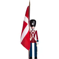 Kay Bojesen Denmark Holzfigur - Standartenträger - Mittel - Rot/Blau/Wei - - One Size - Dekoration