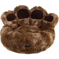 Nobby Komfortbett rund "Paw" braun Ø 60 x 18 cm / 39 cm