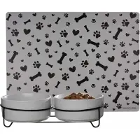 Ritzenhoff & Breker Futternapf "Hunde-Napfset mit Unterlage Taro ø 17 cm 2er Set grau" Spülmaschinengeeignet
