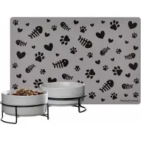 Ritzenhoff & Breker Futternapf "Katzenäpfe mit Unterlage Taro ø 14 cm 2er Set grau" Spülmaschinengeeignet