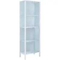 VCM Jensol Glasvitrine hoch Schrank stehend