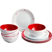 Brunner 0830160N.C8A, Rot, Weiß, Melamin, 4 Person(en), 4 Becken, 4 Stück(e), 300 ml