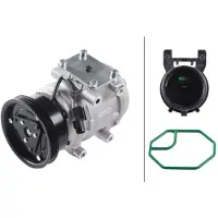 Hella 8FK 366 202-001 10PA15C Klimaanlage Klimakompressor PAG 100 R134a für HYUNDAI TUCSON (JM) für KIA SPORTAGE (JE, KM)