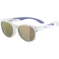 Alpina sport Sonnenbrille Alpina Jola weiß-lilac, Glas pink verspiegelt, Kat.3