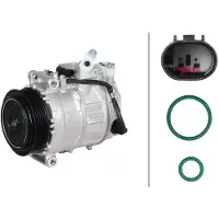 Hella Klimakompressor 12 V Ø 110 mm für u.a. MERCEDES-BENZ C-KLASSE