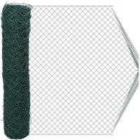 vidaXL Kettenzaun 2 x 10 m Stahl Grün