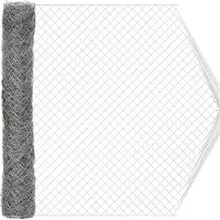 vidaXL Kettenzaun Verzinkt 2 x 10 m Glas