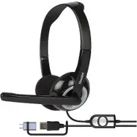 Hamlet Hheadmus-Cx Cuffia Con Microfono E Telecomando USB-A + USB-C (Hheadmus-Cx)