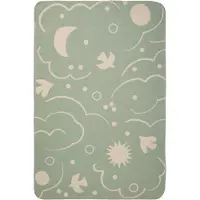 Ferm Living Skye Decke, grün/creme, 120 x 80 cm - , Grün, für Kinderzimmer, Stoff / Textil