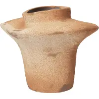 Ferm Living Evio Vase, umbrabraun, Höhe 22 cm, Steingut - , Braun / Rost, Keramik
