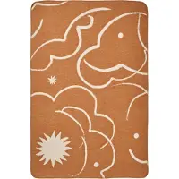 Ferm Living Skye Decke, terracotta/creme, 120 x 80 cm - , Braun / Rost, für Kinderzimmer, Stoff / Textil