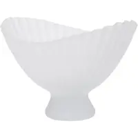 Ferm Living FOUNTAIN Schale, Höhe 19 cm, Glas gefrostet - LIVING , Transparent, Glas
