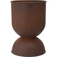 Ferm Living HOURGLASS Pflanztopf, Eisen rostfarben, 59 cm - , Braun / Rost, Metall