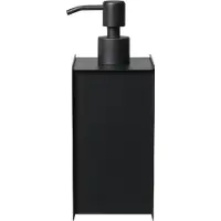 Ferm Living Sama Seifenspender, schwarz, 0,5 Liter, Metall - , Schwarz, Edelstahl