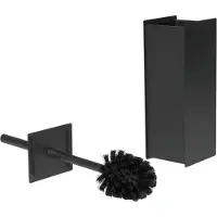 Ferm Living Sama Toilettenbürste, schwarz, Metall - , Schwarz, Kunststoff