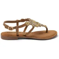 Lazamani Sandalen Damen Beige Leder