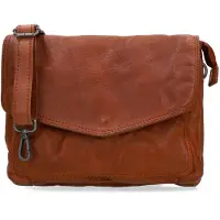 No Stress Cognacfarbene Schultertasche aus Leder | Größe Onesize