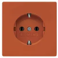 Siemens 5UB1836 DELTA style SCHUKO-Steckdose mit erhöhtem Berührungsschutz, orange