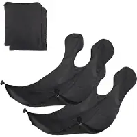 Relaxdays Bartschürze 2er Set, Rasierlatz mit Saugnäpfen, Klettverschluss, Barthaare auffangen, HxB: 125x70 cm, schwarz