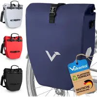 Valkental Fahrradtasche für Gepäckträger, wasserdichte Gepäckträgertasche - ValkBasic 20L blau
