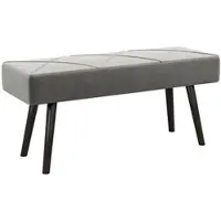 STILVORA Sitzbank Polsterbank in Samtoptik Grau 100x36x45 cm mit Stahlbeinen pulverbeschichtet bis 120 kg, vielseitig für Flur Schlafzimmer