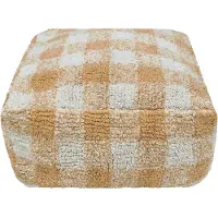 Lorena Canals Hocker / Viereckiger Sitzsack / Pouf Vichy, Farbe:Vichy Honey